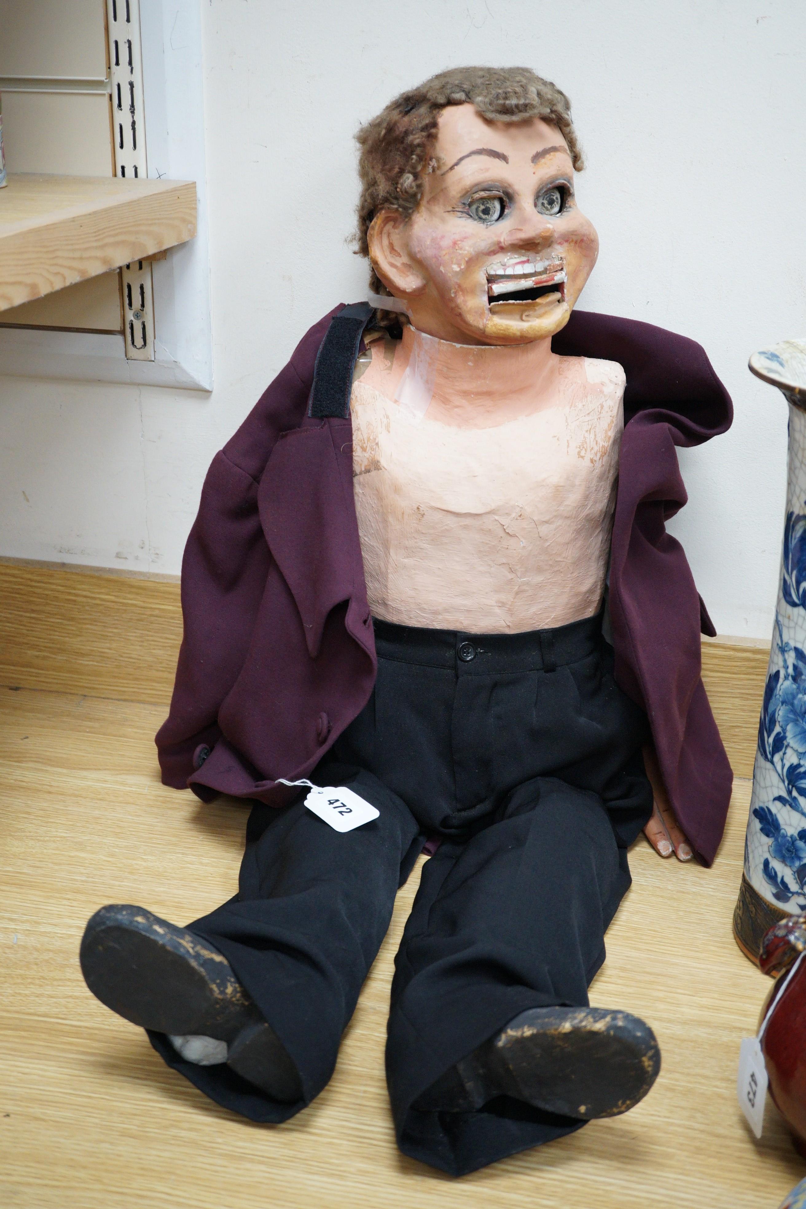 A papier mache ventriloquist's dummy